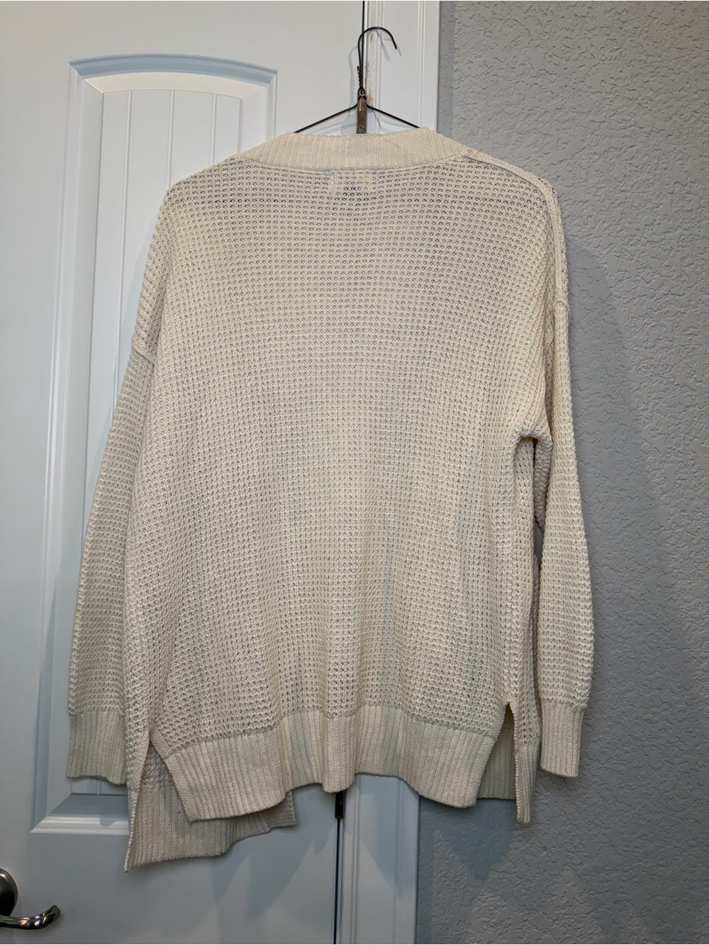 Universal Thread Cream Open-Front Waffle Cardigan - Picture 3 of 3